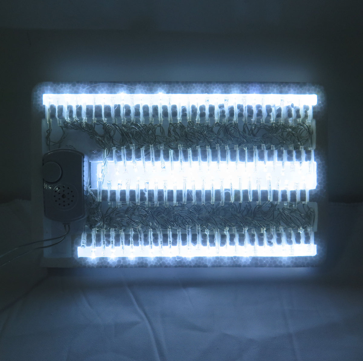 100 LED LUZ BLANCA MUSICAL C/T 555MTS