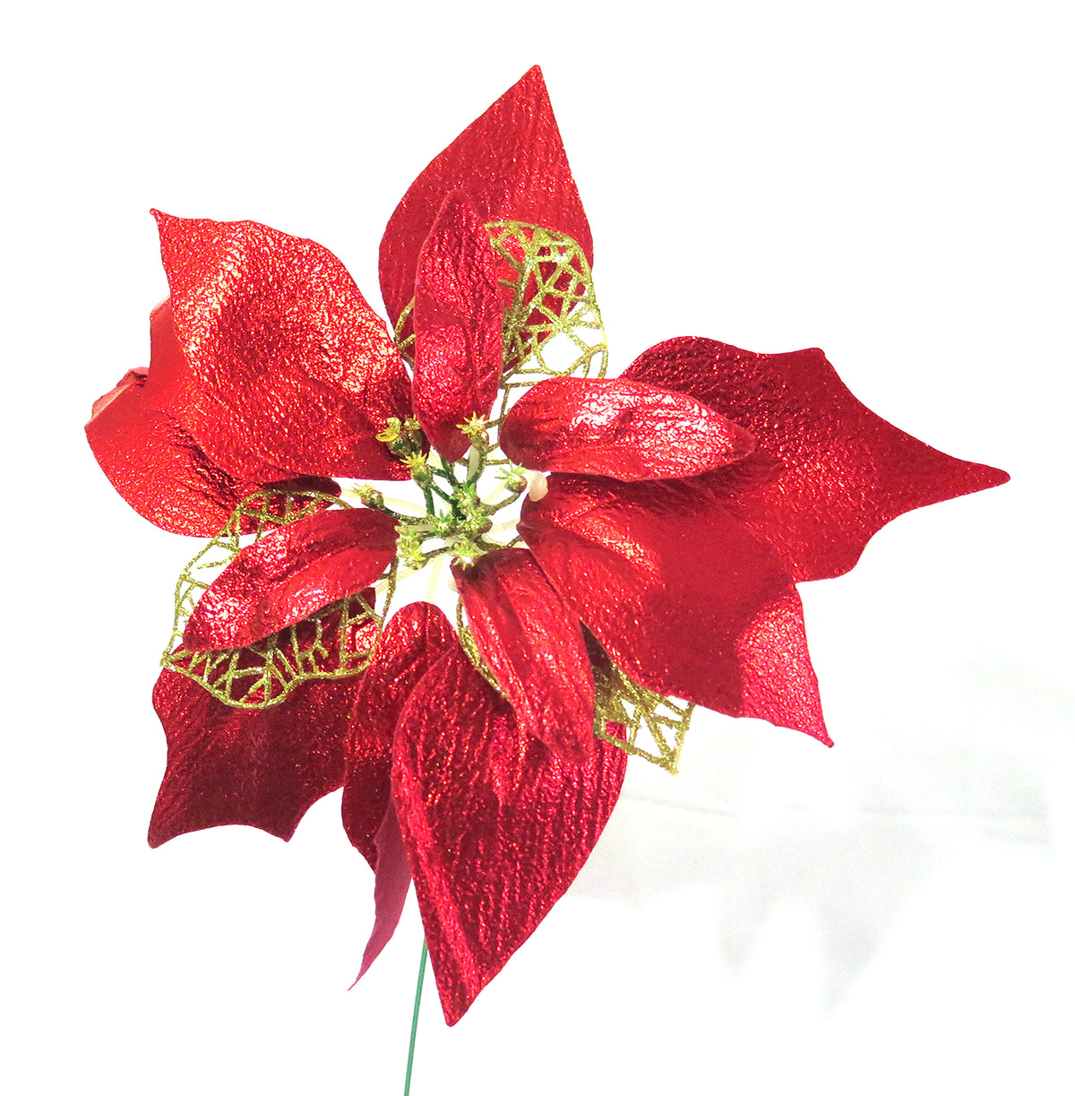 FLOR NOCHE BUENA DE TELA 40 CM
