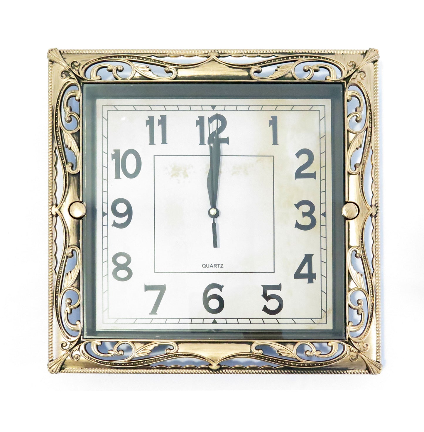 RELOJ DE PARED CUADRADO CON GRECAS