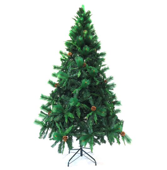 ÁRBOL ARTIFICIAL NAVIDEÑO CON PIÑAS 2.4 MTS