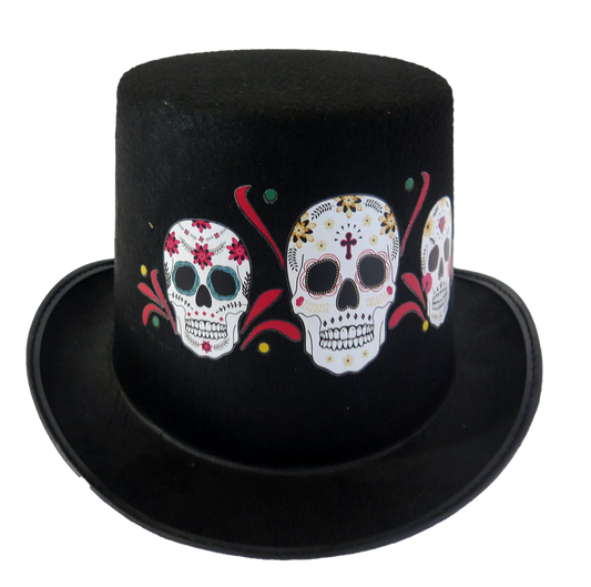 SOMBRERO ESTAMPADO DE CALAVERAS