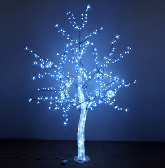 ÁRBOL DECORATIVO LED 1.8 MTS BLANCO