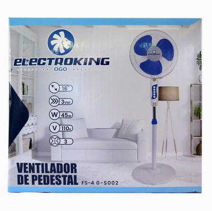 VENTILADOR DE PEDESTAL ELECTROKING 16"