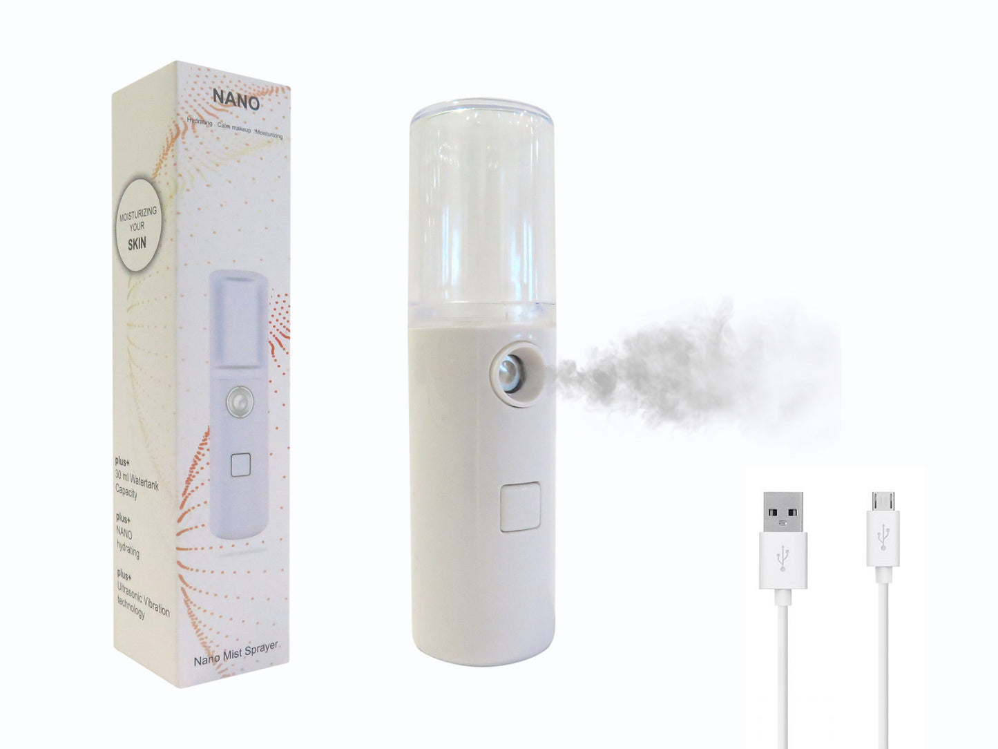 Nano Spray Difusor Atomizador Sanitizante Humidicador Portátil USB Recargable